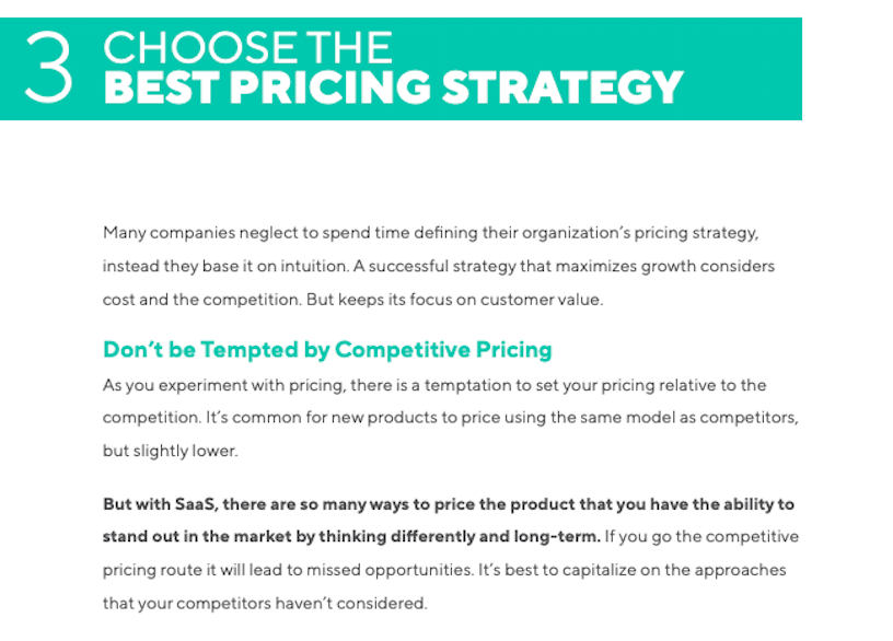 Download ProductPlan's Saas Pricing Book